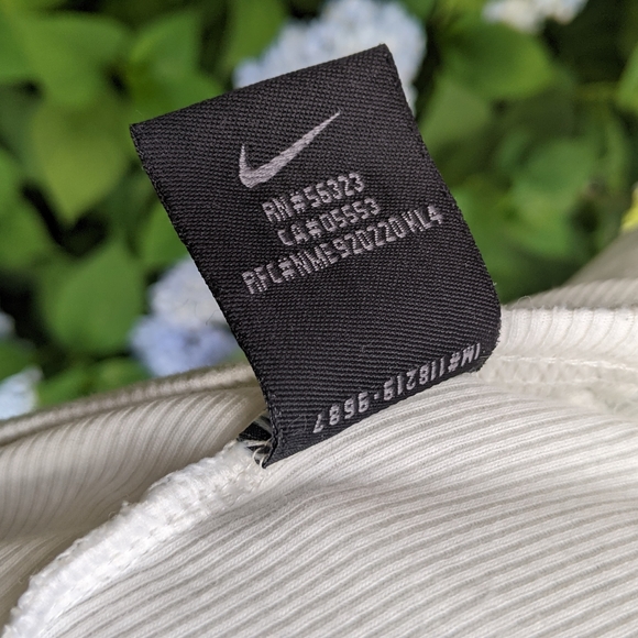 Nike Center Swoosh Logo spaghetti strap bodycon dress white black - Picture 8 of 8